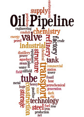 Oil Pipeline, word cloud concept
