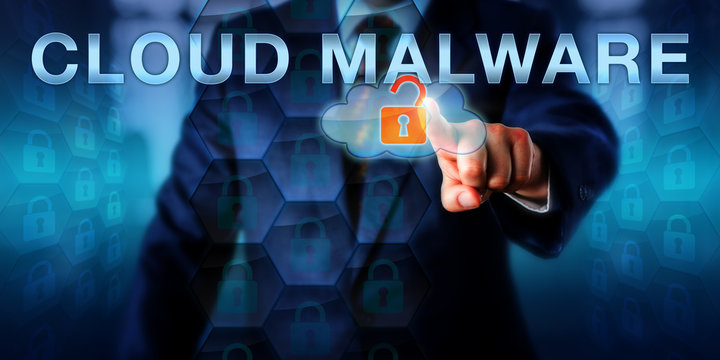 Enterprise Executive Pointing At CLOUD MALWARE