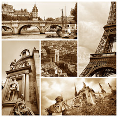 Collage set of Paris images