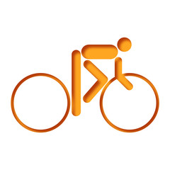 Logo cycle. Cycliste. Sur piste.