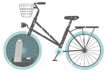 Vector illustration of retro bicycle