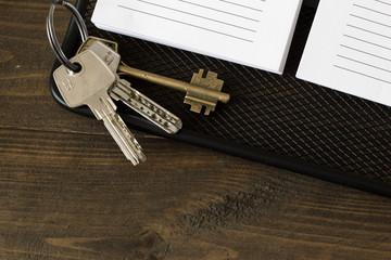 keys on the notebook top view