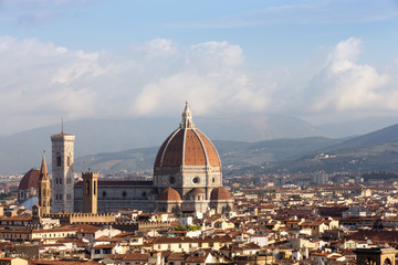 Fototapeta na wymiar Cathedral of Florence, Italy in Morning Light