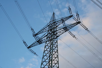 Close up of power tower