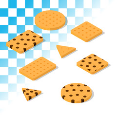 isometric traditional cookies