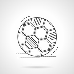 Soccer ball flat line vector icon