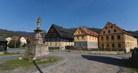 Village Zubrnice in north Bohemia