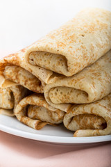 Crepes rolls with filling