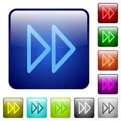 Fototapeta premium Color media fast forward glass buttons