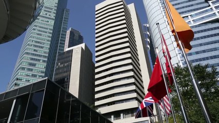 Skyscrapers in the Central Business District of Singapore - Powered by Adobe