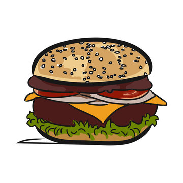 Hamburger, burger 0
