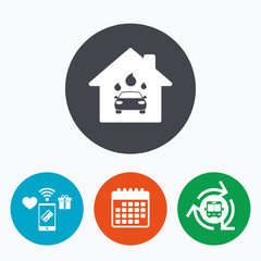 Car wash sign icon. Automated teller. Water drop