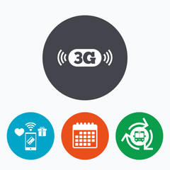 Fototapeta premium 3G sign. Mobile telecommunications technology.