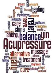 Acupressure, word cloud concept 6