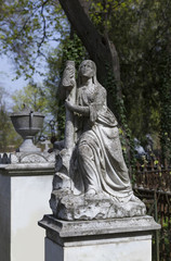 Angel and cross monument