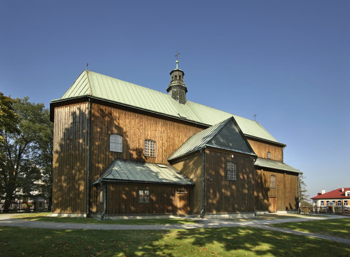Church of All Saints in Dabrowa Tarnowska. Poland