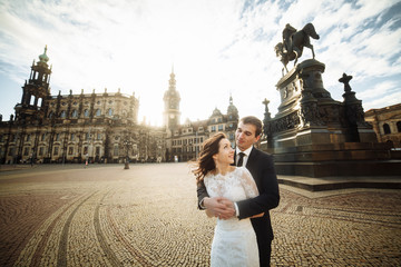 beautiful summer wedding that took place in the old city with wonderful architecture