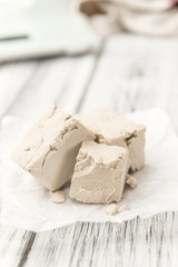 Block of Yeast (selective focus)