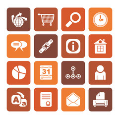 Flat Web Site, Internet and computer Icons - vector icon set