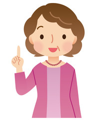 50代女性　表情　説明