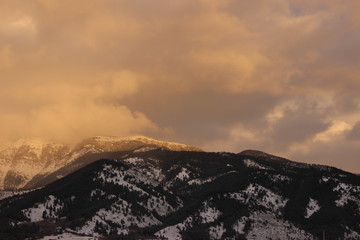 Winter Mountains at Night
