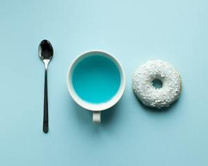 Blue tea on table - 107392808