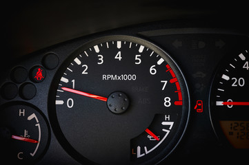 Car Dashboard with Odometer