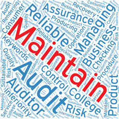 Maintain ,Word cloud art  background