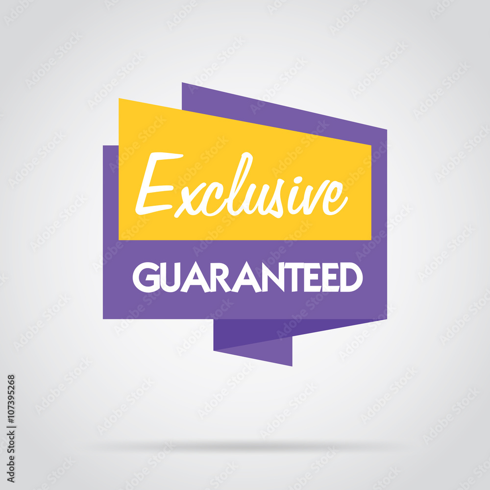 Canvas Prints badge isolated vector in flat design style. guaranteed badge.