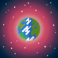 Vector flat icon of Earth