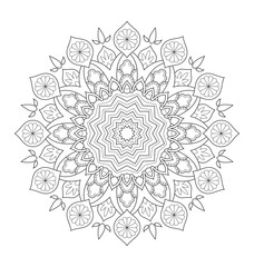 Decorative mandala illustration for adult coloring, well arranged group and easy to edit