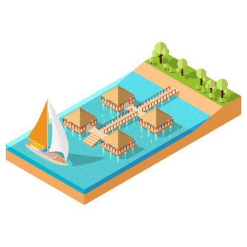 Bungalow Vector Isometric