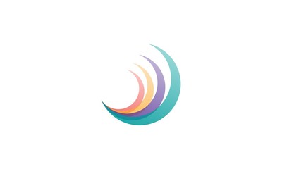 Naklejka na ściany i meble circle wave colorful company logo