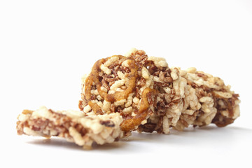 rice pop isolated on white background