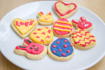 colorful easter cookies