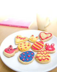 colorful easter cookies