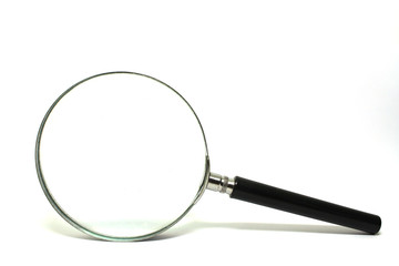 Isolated magnifying glass