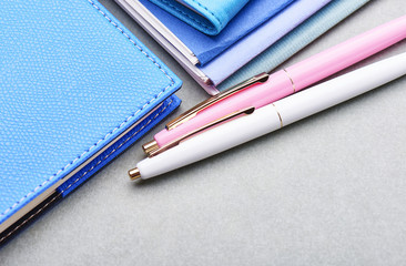 Office supply. Top view with copy space.