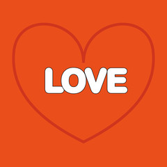 Love with heart design, vector illustration