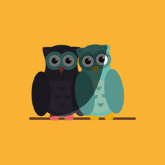 Fototapeta premium Love with owl design, vector illustration