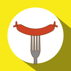 sausage icon design, vector illustration