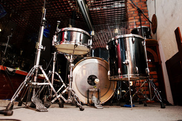 Fototapeta na wymiar Drum set and drum sticks