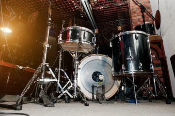 Fototapeta na wymiar Drum set and drum sticks