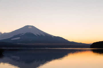 Fuji mountain at evening