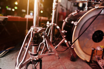 Fototapeta na wymiar Drum set and drum rack