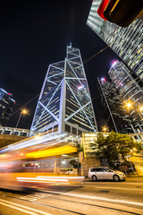 Fototapeta na wymiar Hong Kong night rush