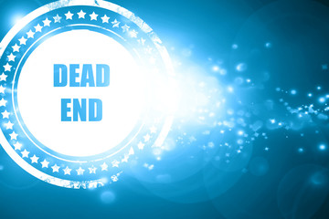 Blue stamp on a glittering background: No exit sign