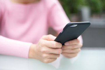 Woman use of smart phone