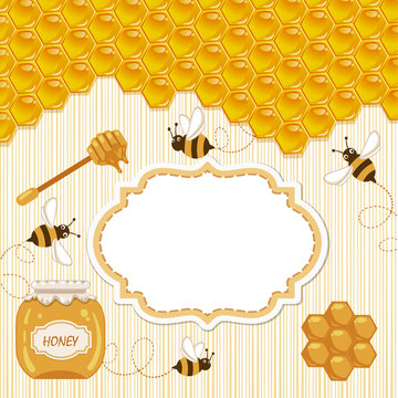 Honey template background. 