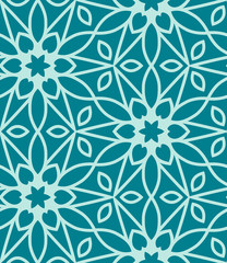 Fototapeta premium Geometric Floral Seamless Vector Pattern 27